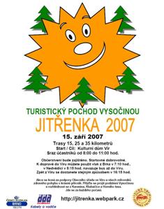 Turistický pochod Jitřenka 2007 - plakát